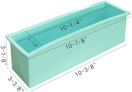 Flexible Rectangular Soap Silicone Mold, Set of 2(Blue)