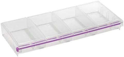 Craft Mates Bead Organizer, 4 Locking Compartments, Plastic Storage (2XL)
