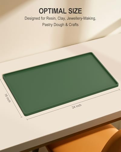 Silicone Art Mat for Crafts, 16" x 24" Waterproof Non-Slip Painting Mat