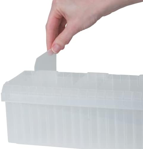Craft Mates Bead Organizer and Plastic Storage Containers for Crafts, Buttons, Pins and More, 18 Removable Compartments, BPA Free