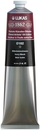 Lukas 1862 Oil 200 ml – Professional Quality Oil Colour Ivory Black