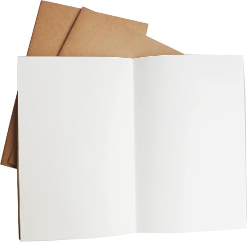 WANDERINGS Large Blank Travelers Notebook Insert/Large Journal Refill | 7" x 10.7" (18 x 27cm) | 6 Booklets, 360 Blank Pages | Travelers Notebook Refills for Journals, Diaries, Planners