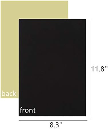 Mesheshe 10PCS Self Adhesive Felt, DIY Self Adhesive Fabric for Art & Crafts, Peel and Stick Felt for Drawer and Jewelry Box Felt Liner, A4 Size (8.3" x 11.8", Black)