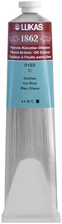 Lukas 1862 Professional German Oil Paint, Ice Blue - w/Beeswax & Non-Yellowing Sunflower Oil, Short Drying Time, Smooth, Outstanding Lightfastness