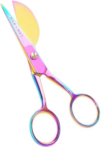 Applique Embroidery Scissors Set - Duckbill & Needlepoint, 4.5", Rainbow