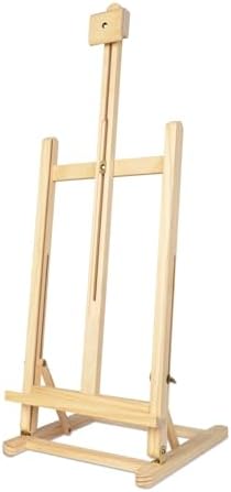 Heavy-Duty Wood Painting Easel H-Frame Tabletop Adjustable Up to 24 inch | Sturdy & Stable Art Easel Stand for Painting Canvases, Art and Crafts, For Adults, Artists, Oil Acrylic Watercolor Painting