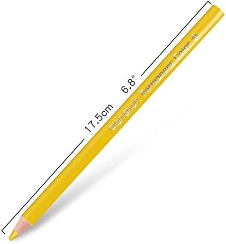 12 Yellow Colored Pencils Oil Based, Pre-sharpened Wooden Color Pencils Set