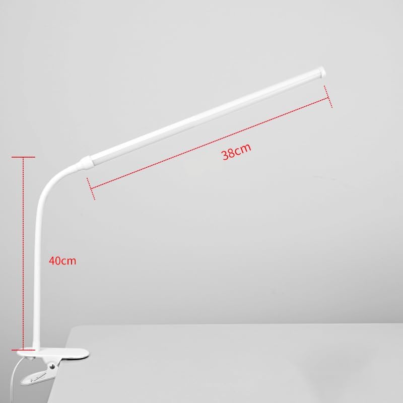 White LED Easel Lamp Clip-On Art Light for Artists - 3 Colour Modes, 10-Level Dimmable Eye-Care Desk Lamp, Flexible 360° Gooseneck, USB Powered for Painting, Drawing, Headboards, Drafting Tables