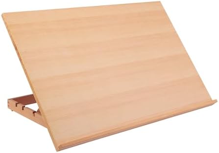 SoHo Urban Artist Extra Large 19.75" x 29.5" Adjustable Portable Drawing Board Stand Easel, 5 Positions, Natural Beechwood Finish