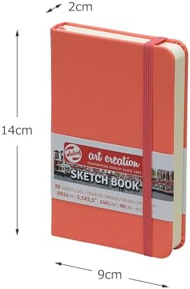 Talens Art Creation Sketchbook, Coral Red, 80 Sheets, 3.5 x 5.5 in