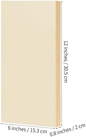 ADXCO 8 Pack Wood Panels 6 x 12 inch Wooden Canvas Board Unfinished Wooden Panel Boards for Painting, Arts, Pouring Use with Oils, Acrylics