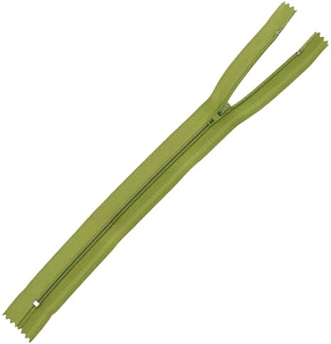 Mandala Crafts 100 PCs Dill Green Closed-End 6 in Nylon Zippers for Sewing