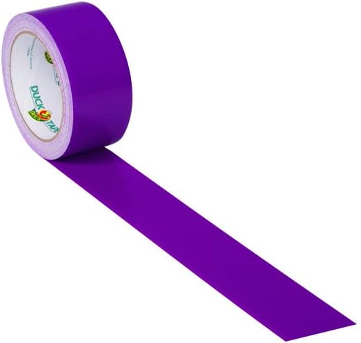 Duck Brand 283138 Color Duct Tape, Purple, 1.88 Inches x 20 Yards Each Roll, 3 Rolls