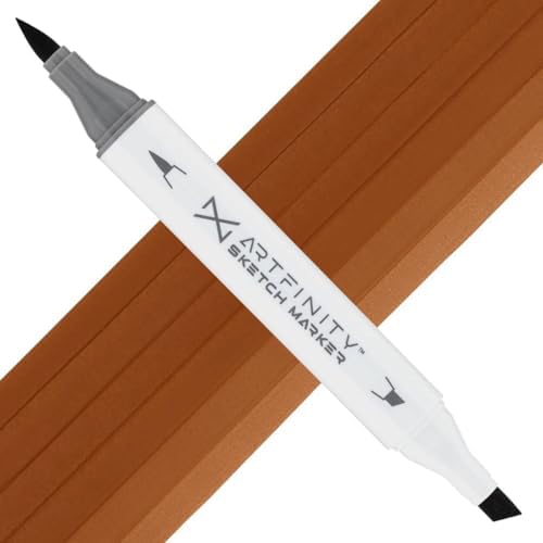 Artfinity Sketch Markers - Toffee E4-6, Vibrant, Professional, Dye-Based Alcohol Markers for Artists, Drawing, Travel, & More