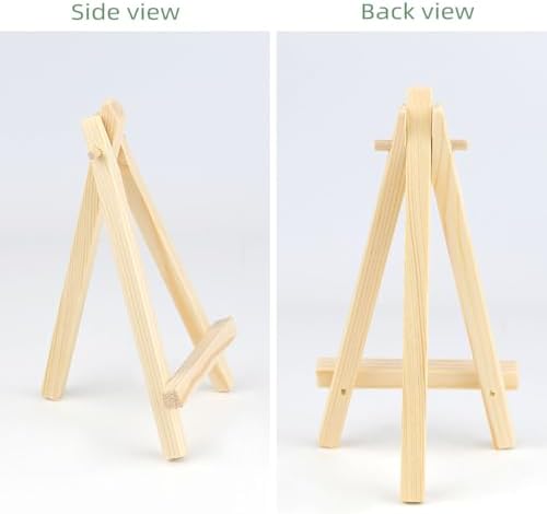 4 Pack Easel Display Stand Mini Wood Display Easels for Painting Artist Tabletop Holder Mini Wooden Easels for Photos Art Crafts Natural Wood Easels for Small Canvases Displaying