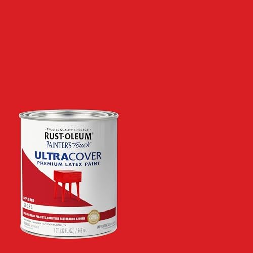 Rust-Oleum Painter's Touch Brush Acrylic Latex Paint, Gloss Apple Red