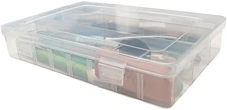 4-Pack Clear Plastic Artist's Art Supply Storage Sketching Pencil Case, Large Capacity Charcoal Pencil Organizer Box with Compartments for Sketching and Drawing Tools.