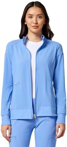 Cherokee iFlex Scrub Jacket for Women 2 Pocket Zip Front