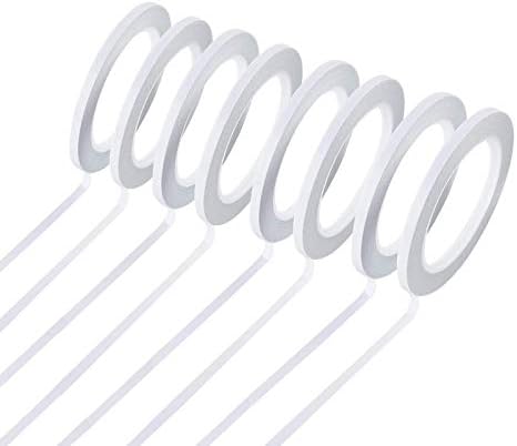 Double-Sided Tape, 6mm Width, 8 Rolls Tear-by-Hand Tape