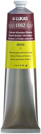 LUKAS 1862 Artists' Oil Paint Master Quality German Engineered Oil-Based Art Paints - 200ml Single Tubes - [Lemon Yellow (Primary)]