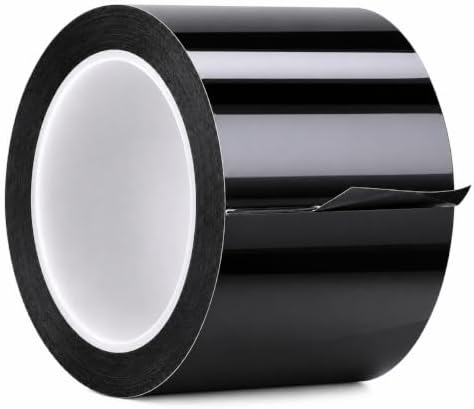 GGR Supplies MMYP-1 Black Metalized Polyester Film Tape, 4 Inch x 72 Yds