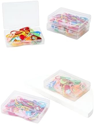 Plastics Locking Stitch Markers for Crocheting and Knitting with Storage Box