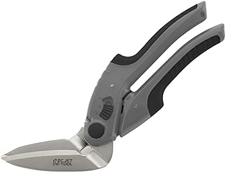 C.JET TOOL 10" Heavy Duty Scissors - Carpet Cutter, Industrial Multipurpose for Cardboard, Leather, Pruning, Gardening - Professional Soft Grip Stainless Steel (Black)