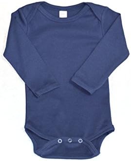 Monag Long Sleeve Baby Bodysuit, Long Sleeve Blank Solid Color Baby One-Piece, 100% Cotton Infant Bodysuit, Creeper