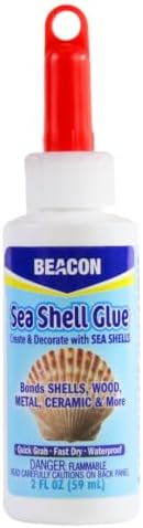 BEACON Sea Shell Glue for Creating and Decorating with Shells, Wood, Metal, Ceramic, and More, 2-Ounce, 1-Pack