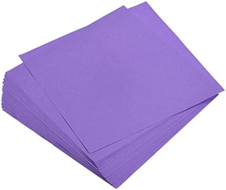 MECCANIXITY 50 Sheets Origami Paper Double Sided Deep Purple 6x6 Inch Square Sheet for Art Craft Project, Beginners, Gifts Decor