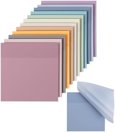 Mr. Pen- Transparent Sticky Notes, 3" x 3", 12 Pads, 600 Sheets | See Through Self-Adhesive Notes for Bible Journaling and Studying, Water-Resistant, Easy to Peel, Clean Removal