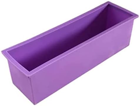 Flexible Rectangular Soap Silicone Mold, Set of 2(Purple)