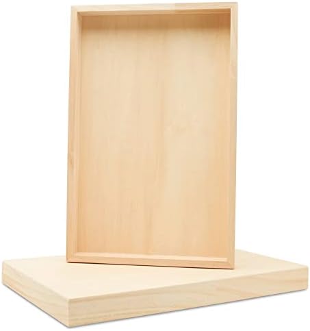 Painting Panels 11 x 17 x 1-1/2-inch, Pack of 4 Blank Wooden Signs for Crafts, Wood Cradled Panels for Home Decor, by Woodpeckers