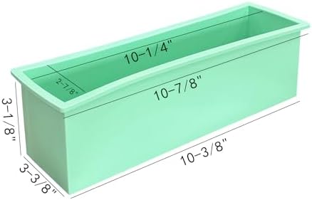 Flexible Rectangular Soap Silicone Mold, Set of 2(Green)