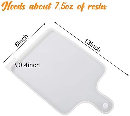 LET'S RESIN Silicone Resin Tray Molds, Epoxy Resin Molds for Rectangle Cutting Board, Large Silicone Molds for Resina Serving Tray, Epoxy Casting, DIY Art Craft