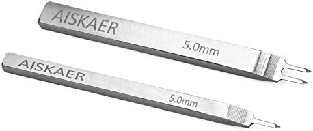 Aiskaer Leather Stitching Punch Set, Diamond Chisel Tools, 5mm White Steel 1/2/4/6 Prong for Leather Craft DIY