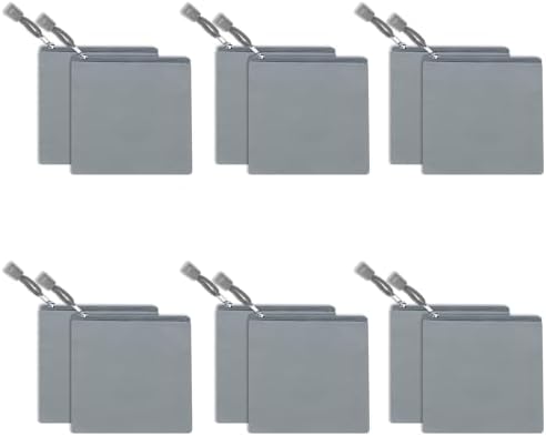 12 Pack DIY Craft Cotton Canvas Bag, Multi-Purpose Cosmetic Bag Makeup Pouches with Zipper Travel Toiletry Bag (XS, Grey)