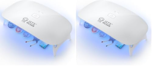 LET'S RESIN Upgraded UV Light for Resin, Large Size Portable UV Resin Light, Fast Curing&Portable UV Lamp, Jewelry Making Supplies for Resina UV, DIY Craft, Decor (Pack of 2)