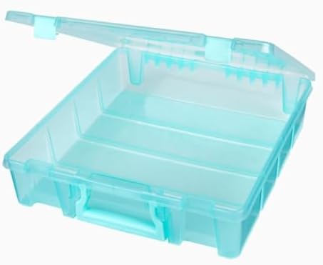 ArtBin 6955AA Super Satchel 1-Compartment Box, Art & Craft Organizer, 1-Pack, Translucent Aqua