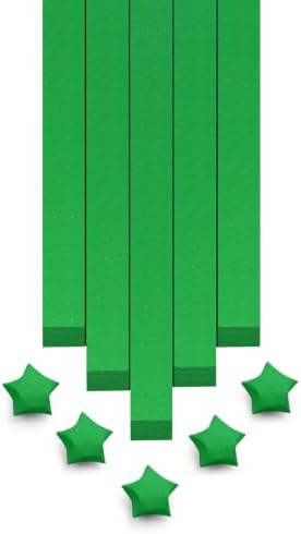 FoDau770 Solid Color Star Paper Strips - 360 Sheet, Green