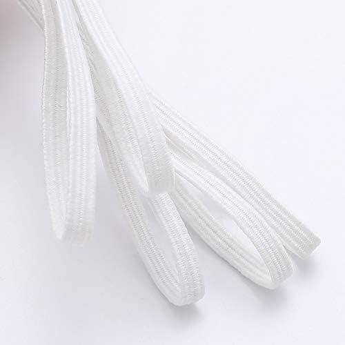 Airisoer Elastic Bands for Sewing 1/8 Inch x 12 Yards, White
