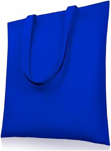 Phicorn Canvas Tote Bags, 15 x 16 in, 8 oz Cotton Blank | Long handles and reinforced stitching; blank cotton canvas for crafts, gifts, shopping, events, and everyday carrying