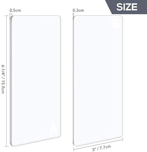 1 Pair Cutting Plate for Mini Die Cutting Machine, 6.26 x 3 x 0.1 inch Clear Polycarbonate Plastic Cutting Plates, Die Cuts Machine Cutting Pads for Embossing Scrapbooking Crafting & Card Making
