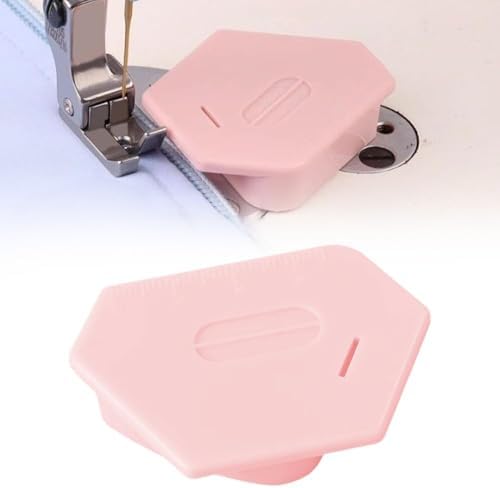 Magnetic Seam Guide for Sewing Machine,2025 New Multi-Purpose Tool Polygonal Strong Magnetic Gauge,Polygonal Multifucntional Seam Guide Hemmer with Scale,Sewing Accessories Supplies (Pink)