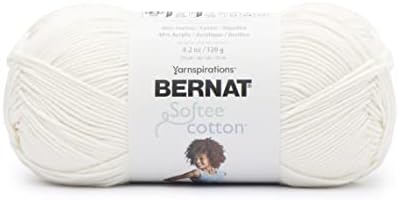 Bernat Softee Cotton Yarn for Crocheting Soft, Cotton, 3-Pack