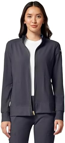 Cherokee iFlex Scrub Jacket for Women 2 Pocket Zip Front