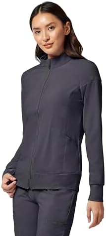 Cherokee iFlex Scrub Jacket for Women 2 Pocket Zip Front