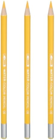 PATIKIL Watercolor Pencils, Dark Yellow Color Pencil Set Sketch Coloring Drawing Colored Pencils Bulk Artist Drawing Supplies for Adult Coloring Book Blending, 3 Pcs