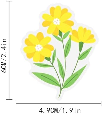 50PCS Transparent Flora Scrapbook Stickers, Flower-F | Vintage Aesthetic Flowers, Vinyl Waterproof, For Scrapbooks Travel Journal, For Water Bottles Laptop Phone