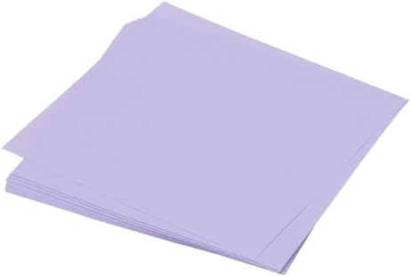 MECCANIXITY 50 Sheet Origami Paper Double Sided Light Purple 4x4 Inch Square Sheet for Art Craft Project, Beginners, Gifts Decor